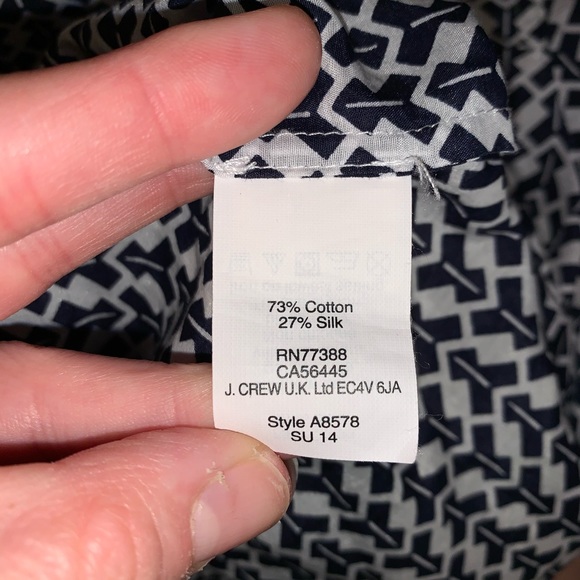J. Crew Silk Blend Popover Blouse sz 2 - Picture 5 of 5